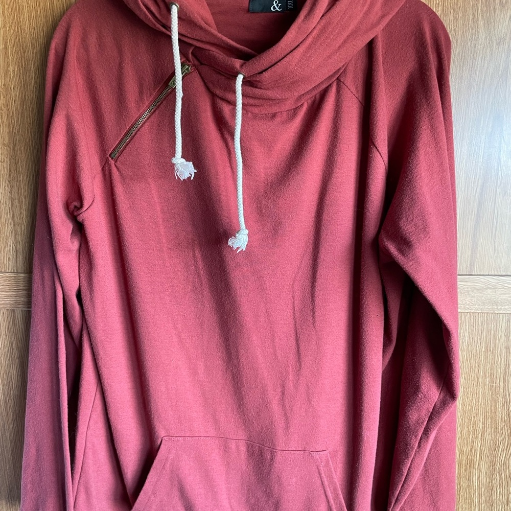 Ampersand Ave double hood sweatshirt